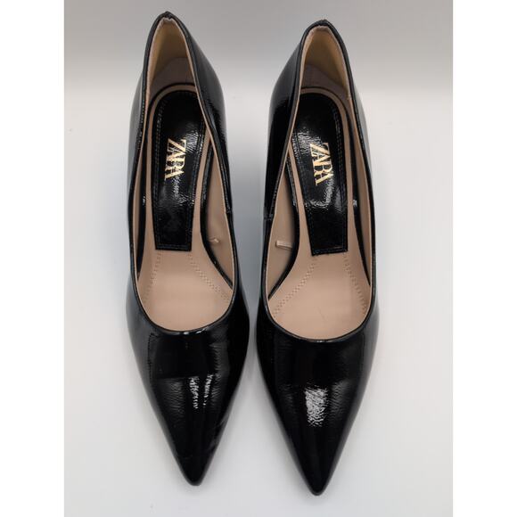 Zara Basics black block heel Size 38 - Picture 2 of 8